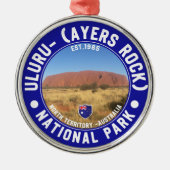 Sacred Rock of Australia – Uluru National Park Metalen Ornament (Voorkant)