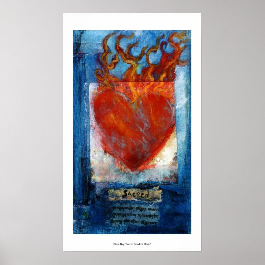 Sacred Sanskrit Heart Poster (Voorkant)