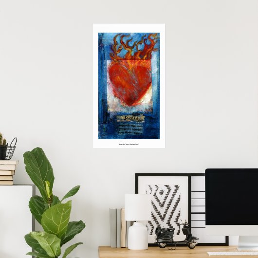 Sacred Sanskrit Heart Poster (Thuiskantoor)