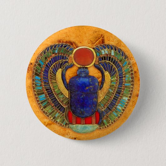 Sacred Scarab van het oude Egypte Ronde Button 5,7 Cm (Voorkant)