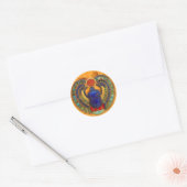Sacred Scarab van het oude Egypte Ronde Sticker (Envelop)