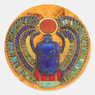 Sacred Scarab van het oude Egypte Ronde Sticker