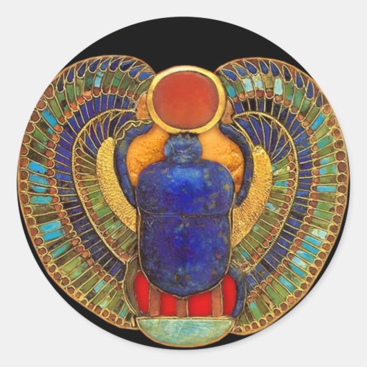 Sacred Scarab van het oude Egypte Ronde Sticker (Voorkant)