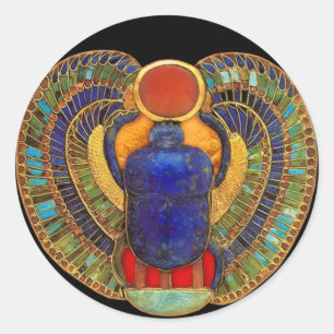 Sacred Scarab van het oude Egypte Ronde Sticker