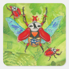 Sacred Scarabs Vierkante Sticker