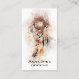 *~ Sacred Shamanic Dream Catcher QR Tribal Shaman Visitekaartje