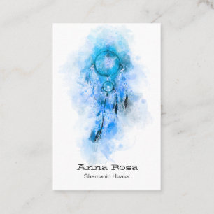 *~ Sacred Shamanic Dream Catcher Tribal Shaman QR Visitekaartje