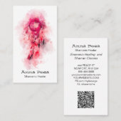 *~* Sacred Shamanic Dream Catcher Tribal Shaman QR Visitekaartje (Voorkant / Achterkant)