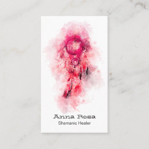 *~* Sacred Shamanic Dream Catcher Tribal Shaman QR Visitekaartje