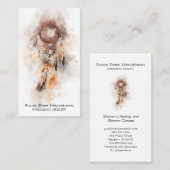 *~* Sacred Shamanic Dream Catcher - Tribal Shaman Visitekaartje (Voorkant / Achterkant)