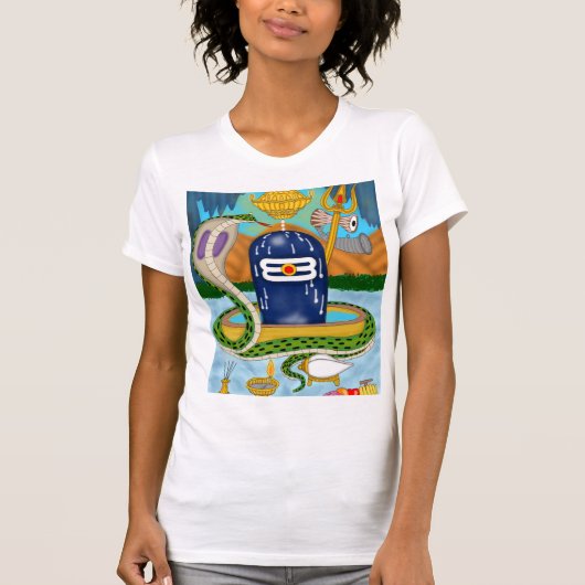 Sacred Shivlingam – Divine Mahadev Spiritual T-Shi T-shirt (Voorkant)