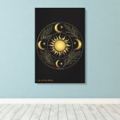 Sacred Solis Mandala Kunstcanvas Canvas Afdruk (Insitu (Houten vloer))