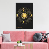 Sacred Solis Mandala Kunstcanvas Canvas Afdruk (Insitu (Woonkamer))