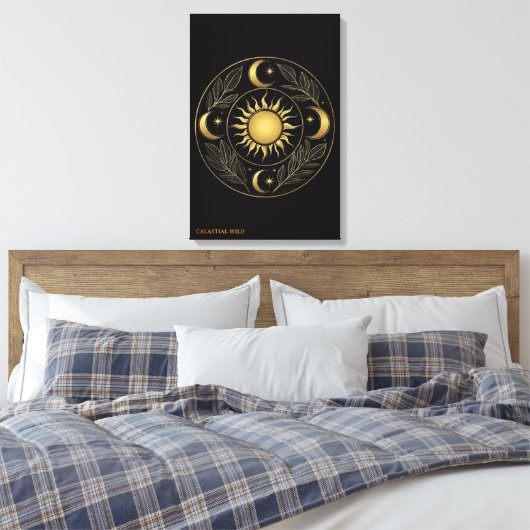 Sacred Solis Mandala Kunstcanvas Canvas Afdruk (Insitu (Slaapkamer))