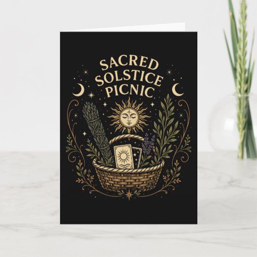 Sacred Solstice Picnic Litha Postcard Kaart (Voorkant)