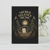 Sacred Solstice Picnic Litha Postcard Kaart (Staand voorkant)