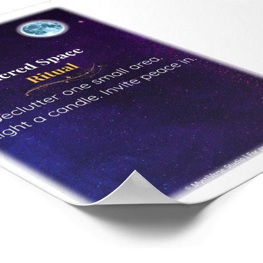 Sacred Space Ritual – Verticaal Poster (4x6) (Hoek)