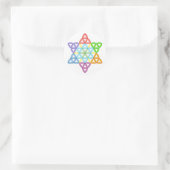 Sacred Star - Star of Life, 02/3D-CF. Ronde Sticker (Tas)