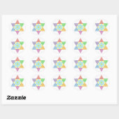 Sacred Star - Star of Life, 04/3D-CF. Ronde Sticker (Vel)