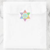 Sacred Star - Star of Life, 04/3D-CF. Ronde Sticker (Tas)