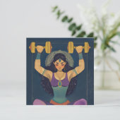 Sacred Strength Goddess Encouragement Card Feestdagenkaart (Staand voorkant)