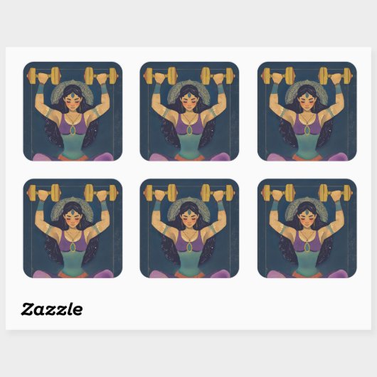 Sacred Strength Goddess Weightlifting Sticker (Vel)