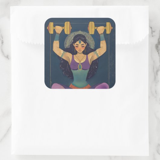 Sacred Strength Goddess Weightlifting Sticker (Tas)