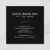 ~ Sacred Symbol Path Nirvana Lotus Moon Vierkante Visitekaartje (Achterkant)
