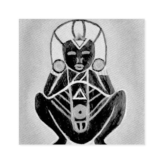 Sacred Taíno Atabey Rubberstempel (Afrduk)