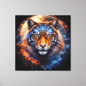 Sacred Tiger – Cosmic Balance | Mystical Tiger Fan Canvas Afdruk (Voorkant)
