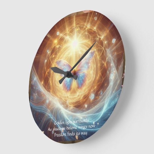 Sacred Transformation - Luminous Butterfly Clock Grote Klok (Hoek)