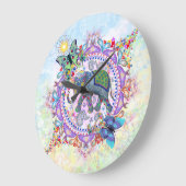 Sacred Tribal Henna Elephant grote klok (Hoek)