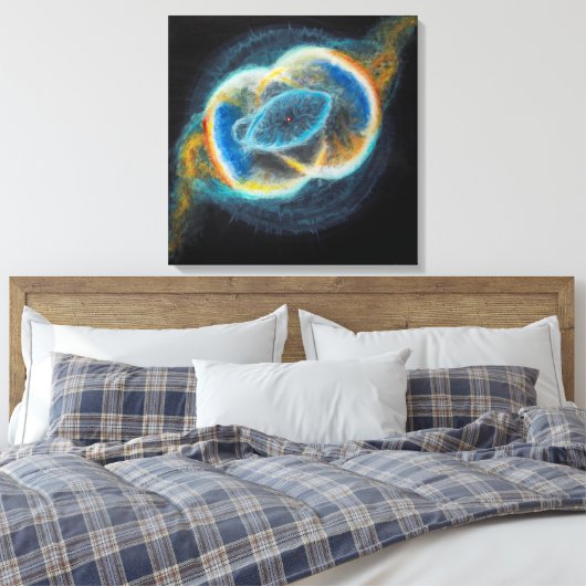 Sacred Union Vesica Piscis Nebulae Canvas Afdruk (Insitu (Slaapkamer))