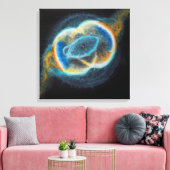 Sacred Union Vesica Piscis Nebulae Canvas Afdruk (Insitu (Woonkamer))