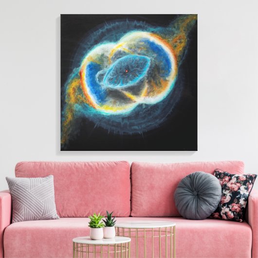 Sacred Union Vesica Piscis Nebulae Canvas Afdruk (Insitu (Woonkamer))