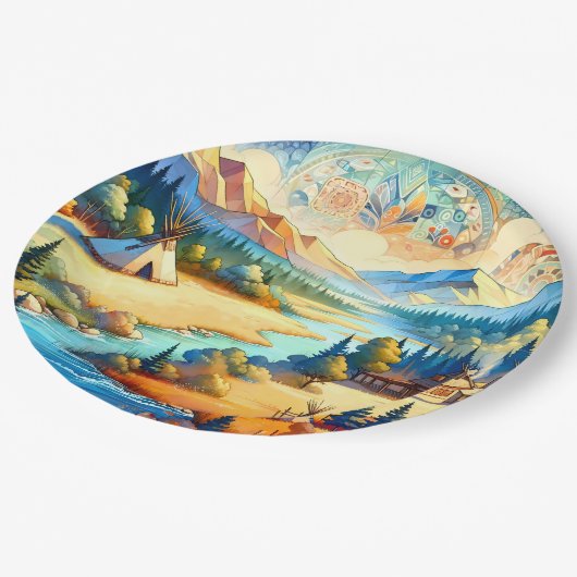 Sacred Valley - Native American Tribal Landscape Papieren Bordje (Gekanteld)