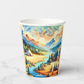 Sacred Valley Symbolic Celebration Design Papieren Bekers (Achterkant)