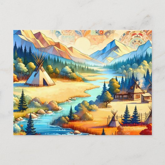 Sacred Valley Symbolic Landscape Design Briefkaart (Voorkant)