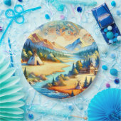 Sacred Valley Symbolic Seasonal Artwork Papieren Bordje (Feest)