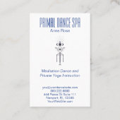 *~* Sacred Waterverf Aztec Shaman Tribal Primal Visitekaartje (Achterkant)