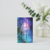 *~* Sacred Waterverf Aztec Tribal Shaman Primal Visitekaartje (Staand voorkant)