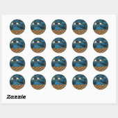 Sacred Wedjat Eye of Horus Ronde Sticker (Vel)