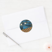 Sacred Wedjat Eye of Horus Ronde Sticker (Envelop)