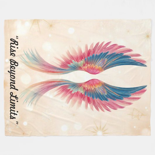 "Sacred Winged Symbol" Fleece Deken (Voorkant (Horizontaal))