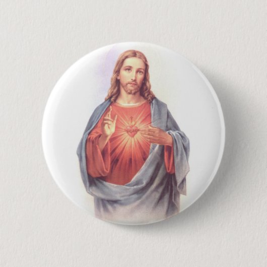 SacredHeartJesus Ronde Button 5,7 Cm (Voorkant)