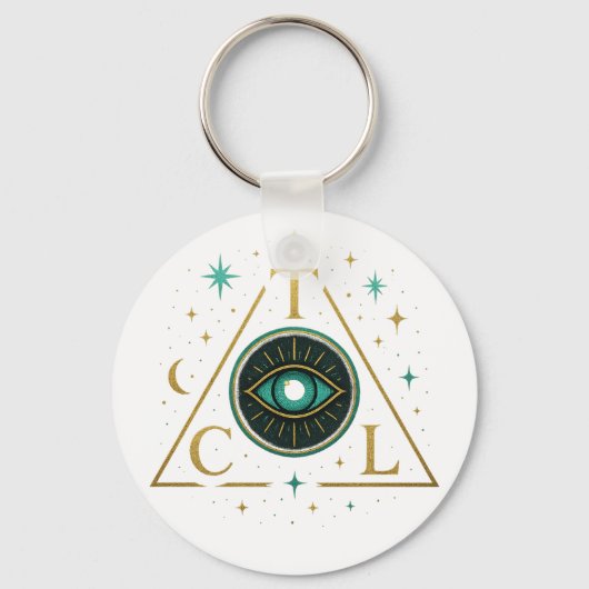 SacredSpace: Door De Kosmische Lens Sleutelhanger (Achterkant)