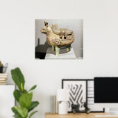 Sacrificial "hsi-ting"-dierfiguur poster (Thuiskantoor)