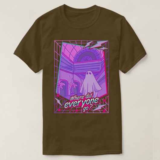 Sad 1980s Vaporwave plaat Ghost Aesthetisch re T-shirt (Design voorkant)