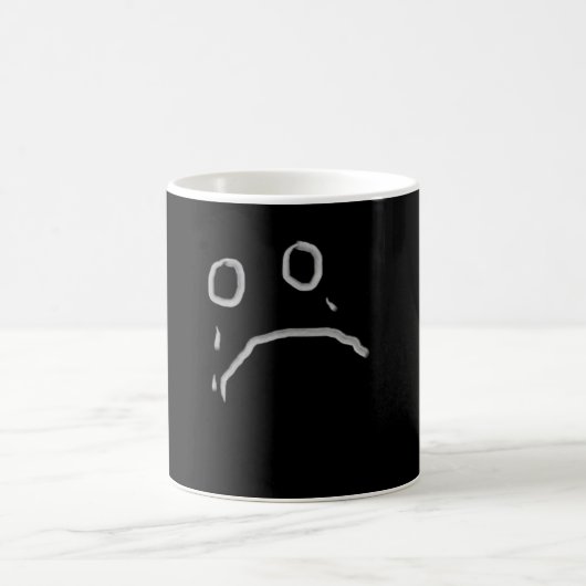 “Sad Aesthetic Black Mug – Minimal Dark Mood Desig Koffiemok (Center)