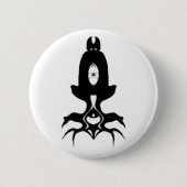 Sad alien bobby sketch ronde button 5,7 cm (Voorkant)
